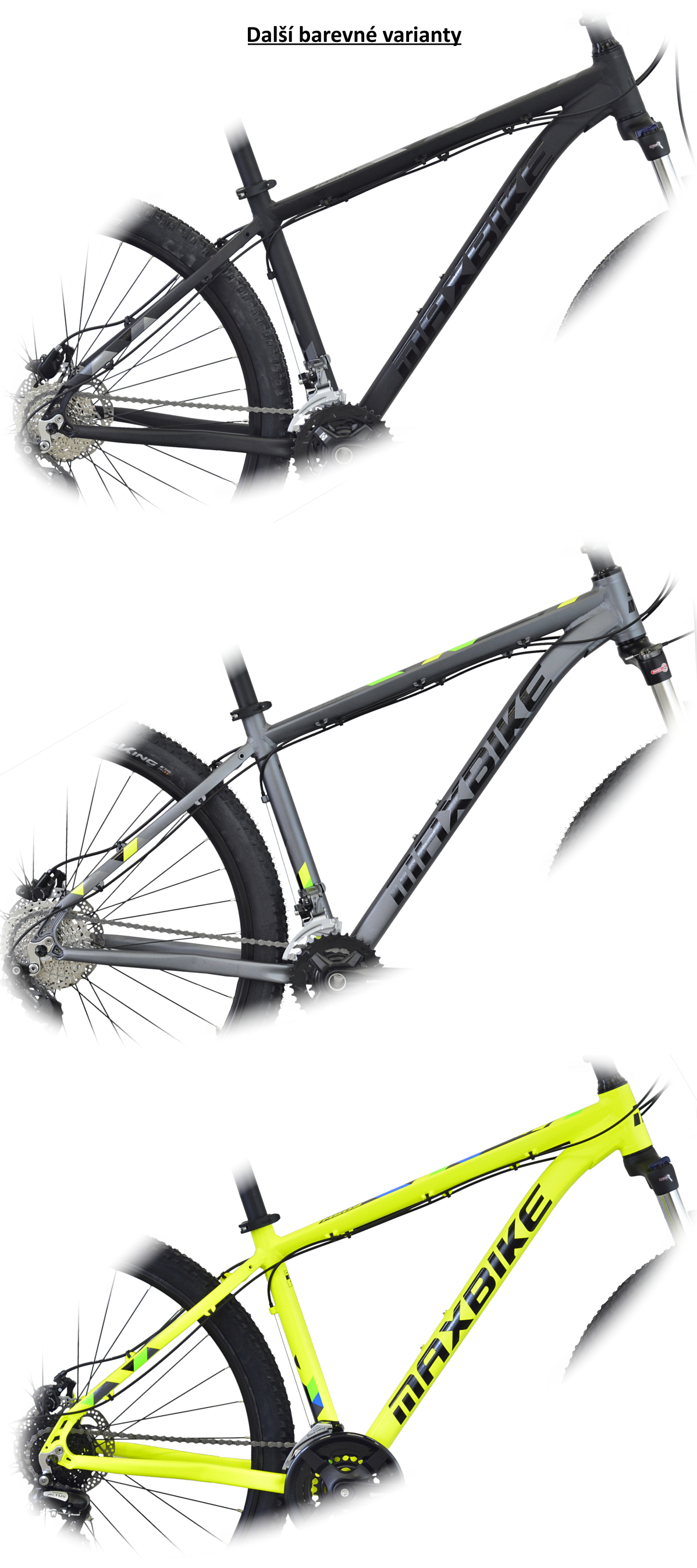 Horské kolo Maxbike Toba černý mat/žlutá 2022